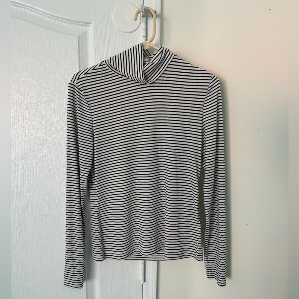 Stripped long sleeve turtleneck